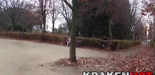  Schoolgirl ath the park. Voyeur in public.